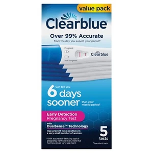 Prueba de embarazo Clearblue detección temprana 5 quilates bebé embarazada probador preciso 99% - Imagen 1 de 2