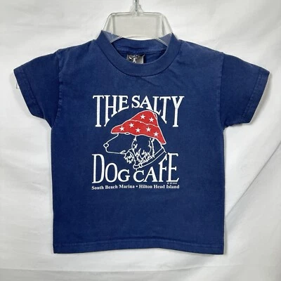 Camiseta De Colección The Salty Dog Café Años 80 Juvenil XS 2-4 South Beach Marina Hilton Head Foto 1 de 4