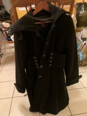 Chaquetón New Look para mujer negro elegante poliéster/lana (grande) - apenas usado Foto 1 de 3