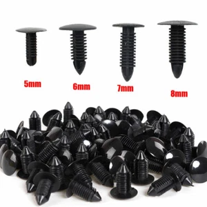 40pcs Car Hole Rivet Retainer Plastic Push Pin Bumper Fastener Trim Clips - Picture 1 of 11