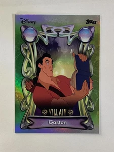 Lámina de villano de dibujos animados de Disney cromada Topps 2025 SP #177 Gaston Beauty & Beast - Imagen 1 de 2