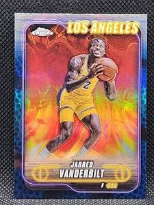 2024-25 Topps Chrome Jarred Vanderbilt LA Lakers Blue Prizm Refractor Card - Bild 1 von 2