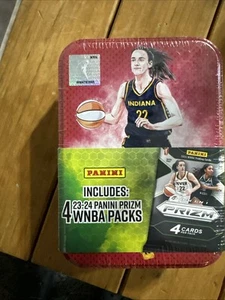 2024 Prizm Prizm Caitlin Clark Tin 4 WNBA Packs MJ Holding Sealed Brand New - Picture 1 of 6