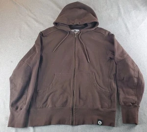 American Giant Hoodie Mens Large Brown Full Zip Heavyweight USA Elbow Patch  - Picture 1 of 15