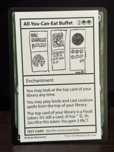 MTG All-You-Can-Eat Buffet Convention Edition Exclusives Playtest Card - Picture 1 of 2