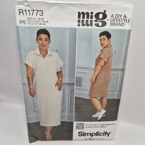 UNCUT Knit Dress (2 Lengths) Sewing Pattern by Mimi G & Simplicity R11773, 12-20 - Picture 1 of 2