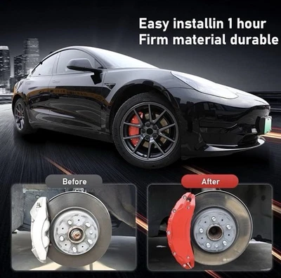 Комплект из 4 крышек суппортов совместим с аксессуарами Tesla Model 3 - Изображение 1 из 4