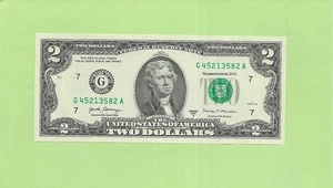 2017A ..UNCIRC $2  G 4521 3582 A  .... 2017A  $2  G-A       NICE NOTE        FRN - Picture 1 of 2