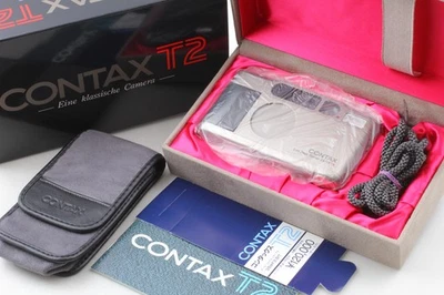 [Unused / Box] Contax T2 Titan Silver 35mm Point Shoot Film Camera From JAPAN - Image 1 of 4