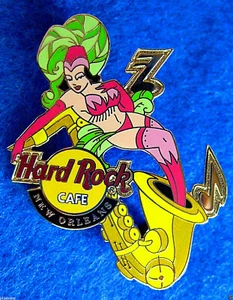 NEW ORLEANS SEXY SAXOPHON PINK SHOWGIRL MUSIKNOTEN Hard Rock Cafe PIN LE - Bild 1 von 1