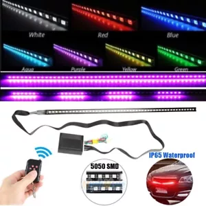 12V RGB 48-LED Car Knight Night Rider LED Strip Strobe Scanner Lighting Bars 22" - Picture 1 of 12