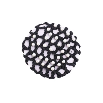 Hair Net Bun Cover Snood Ballet Dance Skating Crochet beaded snood Hair Net - Image 1 of 4
