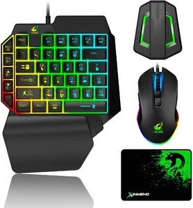 DE Kabelgebundene Einhand-Gaming-Tastatur-Maus+Konverter für Switch/Xbox one/PS4 - Bild 1 von 10