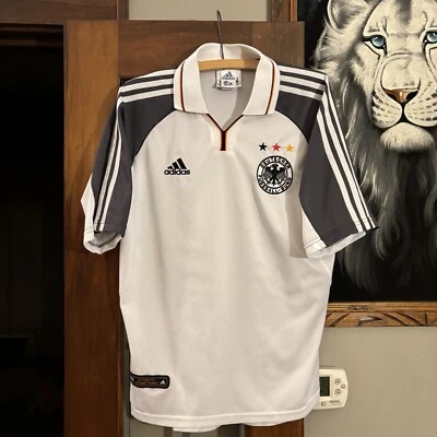 Camiseta de fútbol del equipo Adidas Alemania Euro Camiseta 2000-2002 para hombre talla mediana Foto 1 de 4