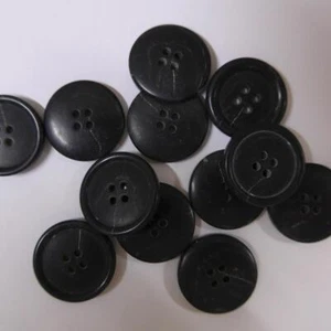 Knopf schwarz meliert rund 22mm 12 Stück - Bild 1 von 3
