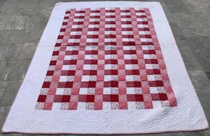 Vintage French Patchwork Throw Blanket Colorful Sofa Home Décor Quilt 220x169 cm - Picture 1 of 12