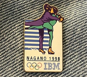 Pin olímpico de patinaje artístico ~ pares ~ Nagano 1998 ~ patrocinador ~ IBM - Imagen 1 de 2