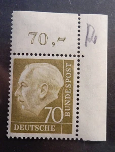 Bund, 191 ** Heuss Eckrand (Ecke 2) postfrisch tief geprüft Schlegel (115) - Bild 1 von 4