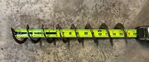 Große Spirale Stahl ~ 15" x 2-3/4" Industrie Bergungskunst Steampunk Schweineschwanz? - Bild 1 von 5