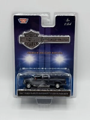 MOTORMAX 1:64 ЛИТОЙ 2007 HARLEY DAVIDSON FORD F-350 SUPERCREW ГРУЗОВИК - РЕДКАЯ - Изображение 1 из 4