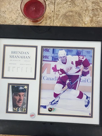 Brendan Shanahan Red wings Framed Memorabilia Cover