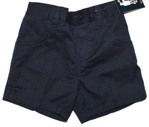 NWT French Toast Boy's Dark Navy Blue Chino Shorts Size 20 Husky Adjustable - Picture 1 of 16