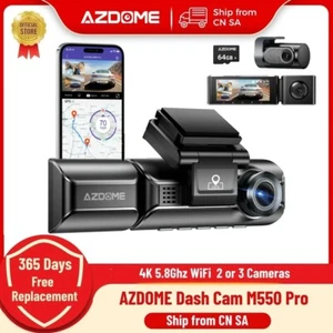 Azdome M550 Pro 4K Dashcam 2/3 Cam vorne, hinten, innen DVR Autokamera Nacht VN - Bild 1 von 8