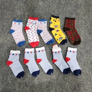 Lot of 10 New Pairs of Kids Socks Size 7-8.5 or Age 9-11 Cute. - Picture 1 of 9