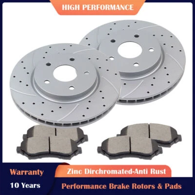 Front Brake Disc Rotors and Pads for Dodge Grand Caravan Chrysler Town & Country - Image 1 of 4