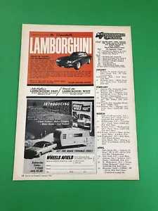 1967 LAMBORGHINI VINTAGE ORIGINAL PRINT AD ADVERTISEMENT PRINTED - Picture 1 of 1