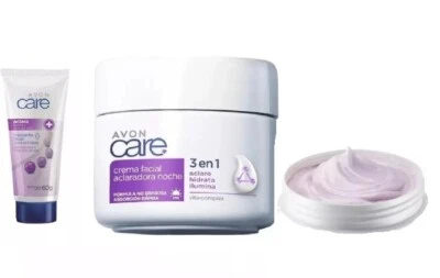 CREMA Y MASCARILLA ACLARADORA SET VISO 2 PIEZAS DE AVON CARE ACLARA E ILLUMINA - Immagine 1 di 3