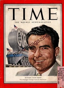 1952 Time August 25 - VP Nixon; Nudist Olympics; Fighting Quaker;Aly Khan & Rita - Picture 1 of 1