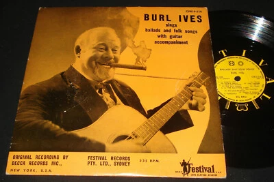 BURL IVES AUSSIE 1950s 10 inch LP - BALLADS AND FOLK SONGS - FESTIVAL    - Image 1 of 2