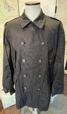 NWT Tasso Elba Black Rain Coat Unlined XL MSRP $99.50 - Image 1 of 4
