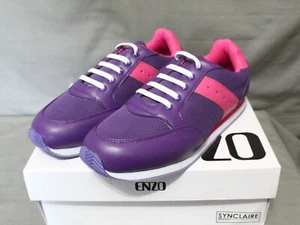 ENZO big kid girl hook & loop pink & purple faux leather casual shoe size 13 New - Picture 1 of 6