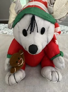 Vintage Christmas Mouse W/Gingerbread man Plush Creations 1994 13” - Picture 1 of 7
