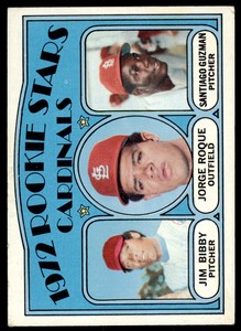 1972 Topps Cardinals Rookies - Jim Bibby/Jorge Roque/Santiago Guzman  VG-EX RC