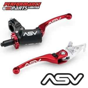 ASV F4 Rojo Palancas Freno Corto Embrague Largo Pro Perch Suzuki LTZ400 Q Sport 2006 - Imagen 1 de 11