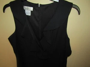 Vestido AGB Byer California NEGRO Talla 12 Sin Mangas Volantes Gasa Vestido - Imagen 1 de 8