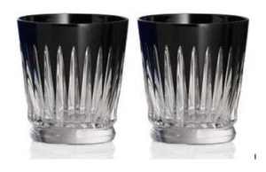 2 NEW WATERFORD CRYSTAL FIREWORKS TUMBLERS BLACK ~ NO BOX - Picture 1 of 5