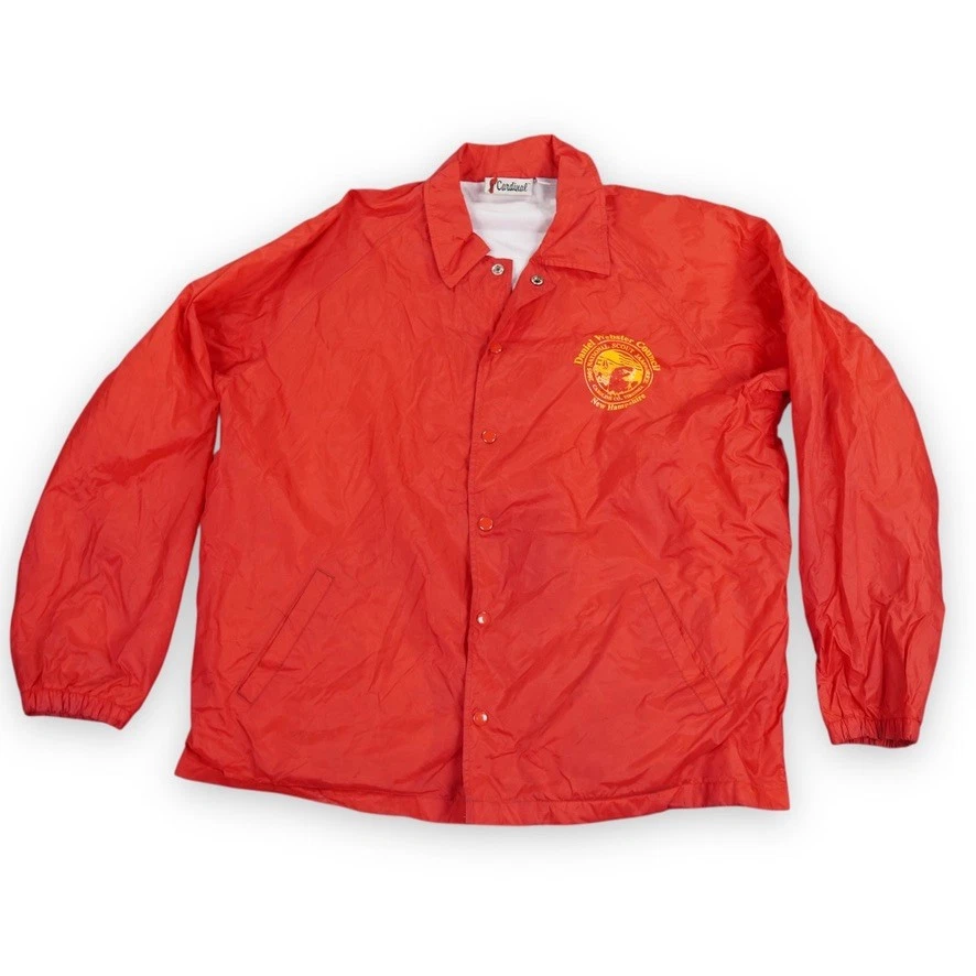Boy Scouts Nylon Jacket Mens XL Red 2005 Jamboree Daniel Webster Council Lined - Image 1 of 4