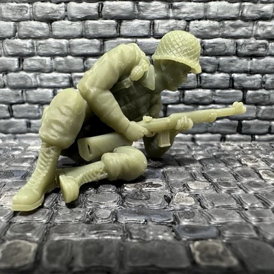 Figura Soldado Juguete Resina 3D American Taking Cover Segunda Guerra Mundial Escala 1/32 Segunda Guerra Mundial Foto 1 de 4