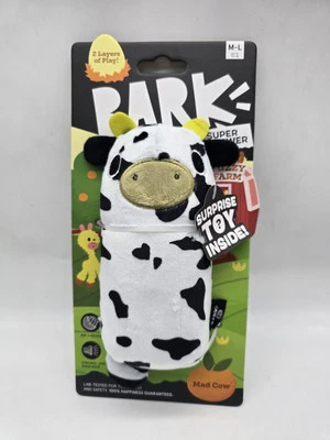 Caja de ladridos súper masticable perro juguete VACA LOCA - RASGAR Y REVELAR chirrido juguete oculto en el interior Foto 1 de 4