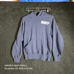 US Navy Hoodie Herren Small Blau Pullover Kapuzenpullover Soffe Military USA - Bild 1 von 12