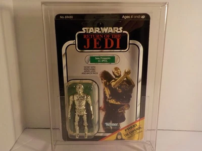 LS 1983 Kenner Star Wars ROTJ C3PO removeable limbs 65 Back New MOC w case - Image 1 of 4