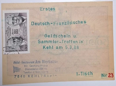 Sammlertreffen Kehl 1988 *** Stempel auf 50 Mio Mark 1923 Borna Braunkohlenwerke - Bild 1 von 2