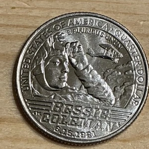 Bessie Coleman Quarter D With Error In God We Trust, COD Instead - Picture 1 of 6