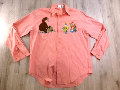 Camisa De Colección Años 90 Disney Store Cenicienta M Rosa Bordada Lucifer Jaq Gus Ratones Foto 1 de 4