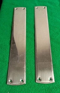 Paar Vintage Messing Tür Fingerplatten groß 14,5" lang - Bild 1 von 9