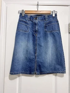 The Limited 100% Cotton Denim Skirt with Front Pockets - sz 6 - Picture 1 of 3